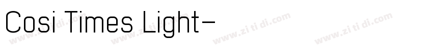 Cosi Times Light字体转换